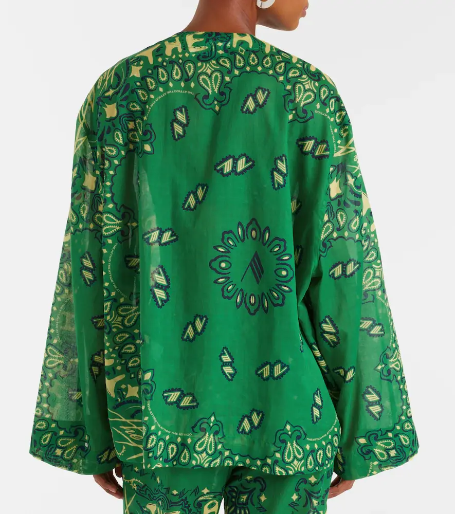 The Attico Bandana oversized cotton muslin top | Thumbnail 3