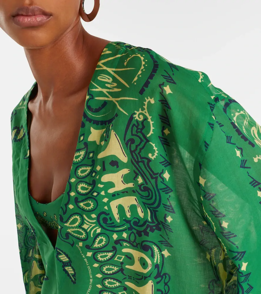 The Attico Bandana oversized cotton muslin top | Thumbnail 4