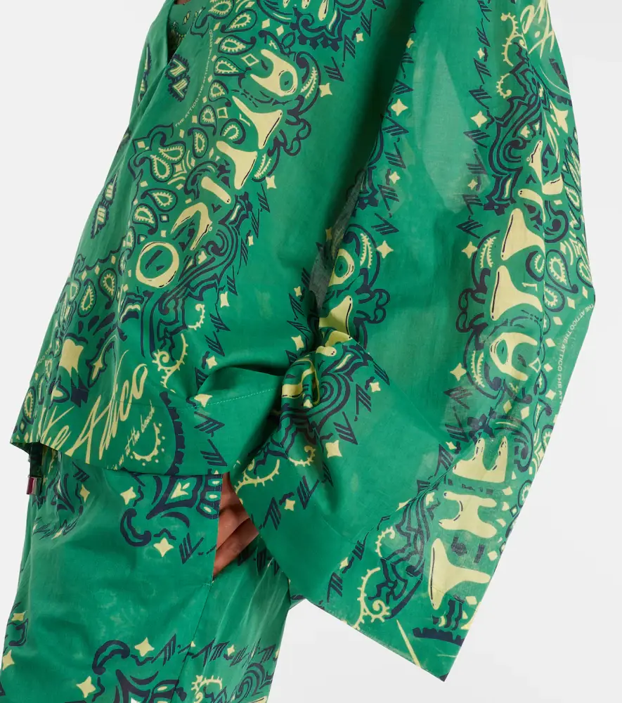 The Attico Bandana oversized cotton muslin top | Thumbnail 5