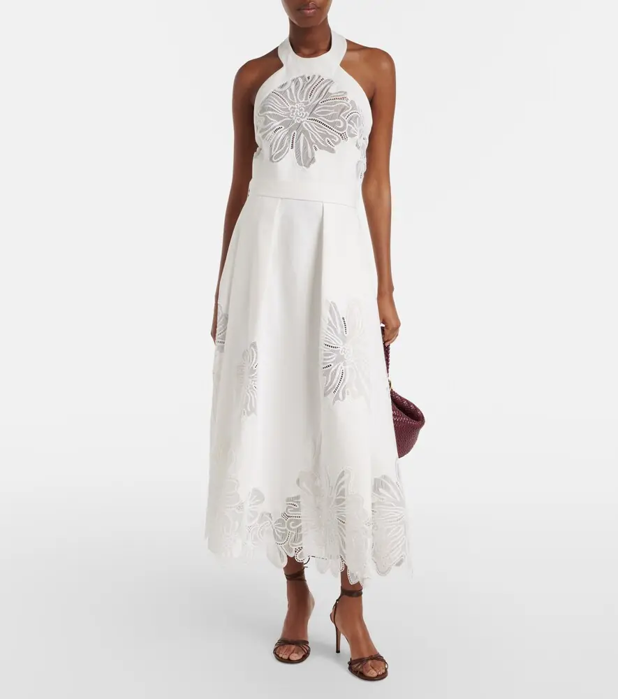 Elie Saab Embroidered halterneck cocktail dress | Thumbnail 3 Elie Saab Embroidered halterneck cocktail dress | Thumbnail 3