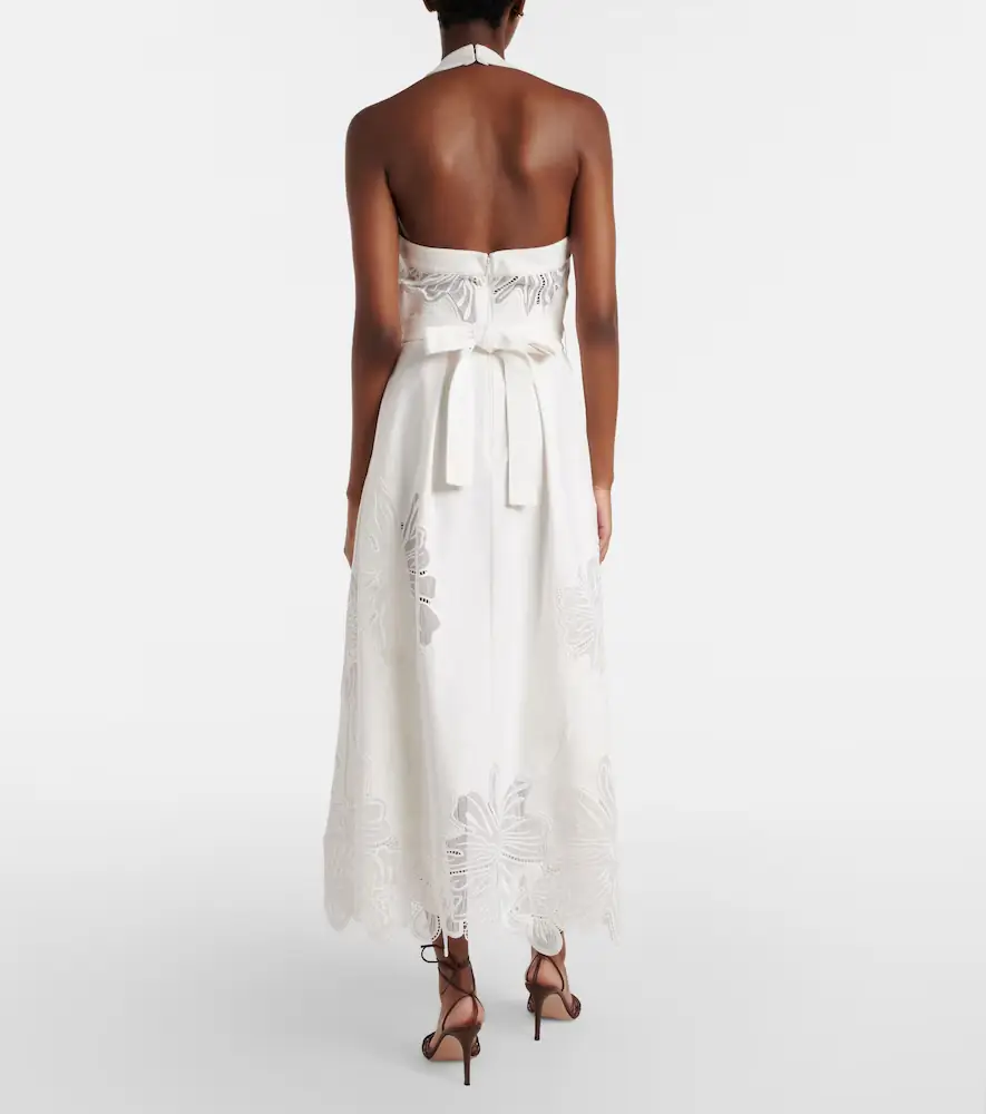 Elie Saab Embroidered halterneck cocktail dress | Thumbnail 5 Elie Saab Embroidered halterneck cocktail dress | Thumbnail 5