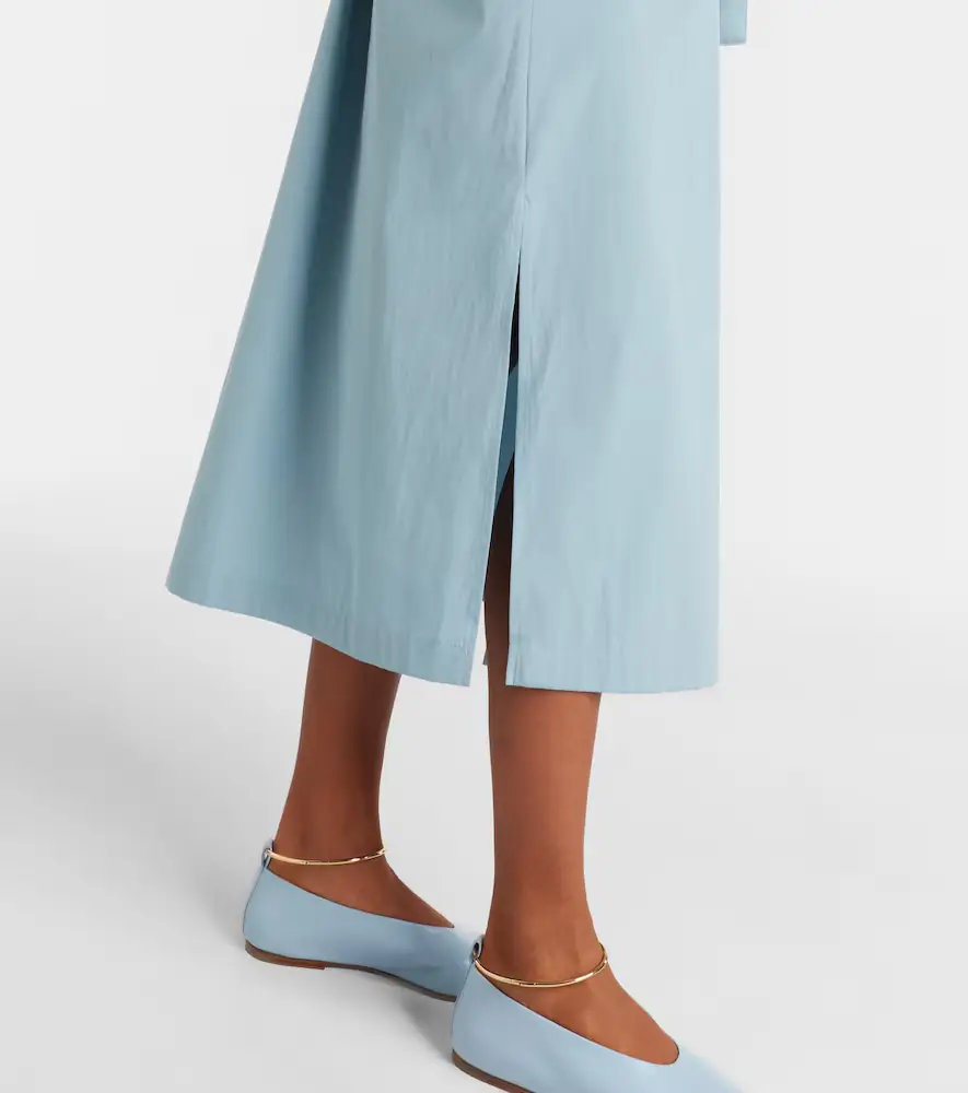 Jil Sander Belted cotton poplin shirt dress | Thumbnail 6