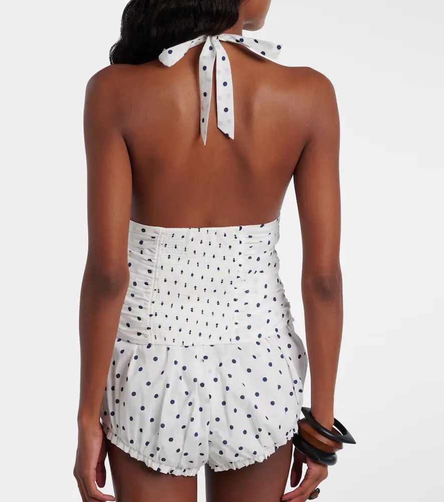 Posse Edie polka-dot halterneck top | Thumbnail 4