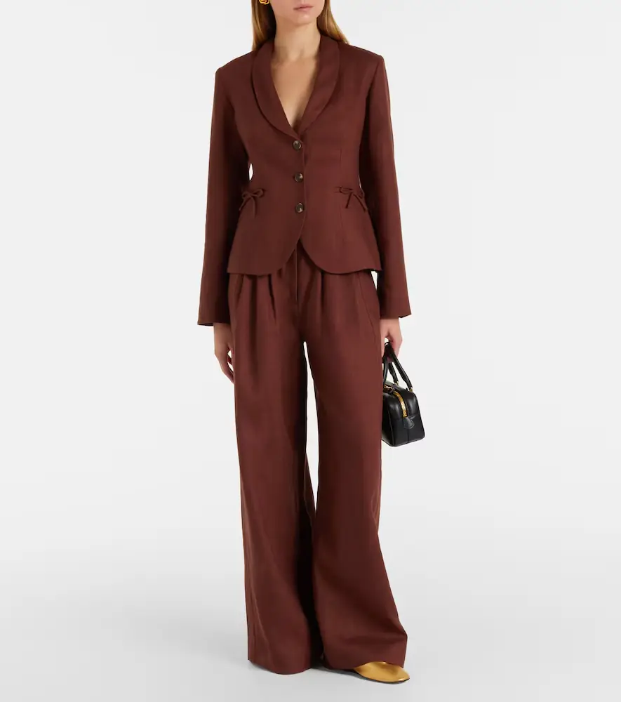 Posse Parker high-rise linen wide-leg pants | Thumbnail 4 Posse Parker high-rise linen wide-leg pants | Thumbnail 4