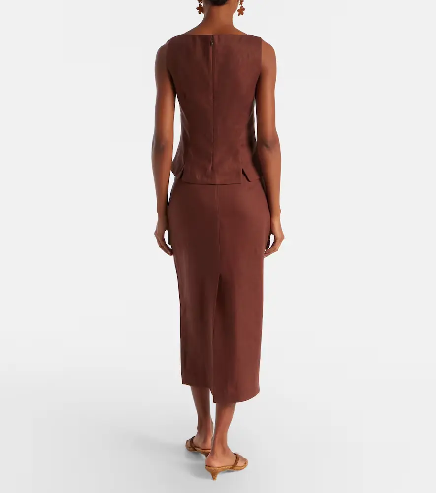 Posse Sabine linen pencil skirt | Thumbnail 5 Posse Sabine linen pencil skirt | Thumbnail 5