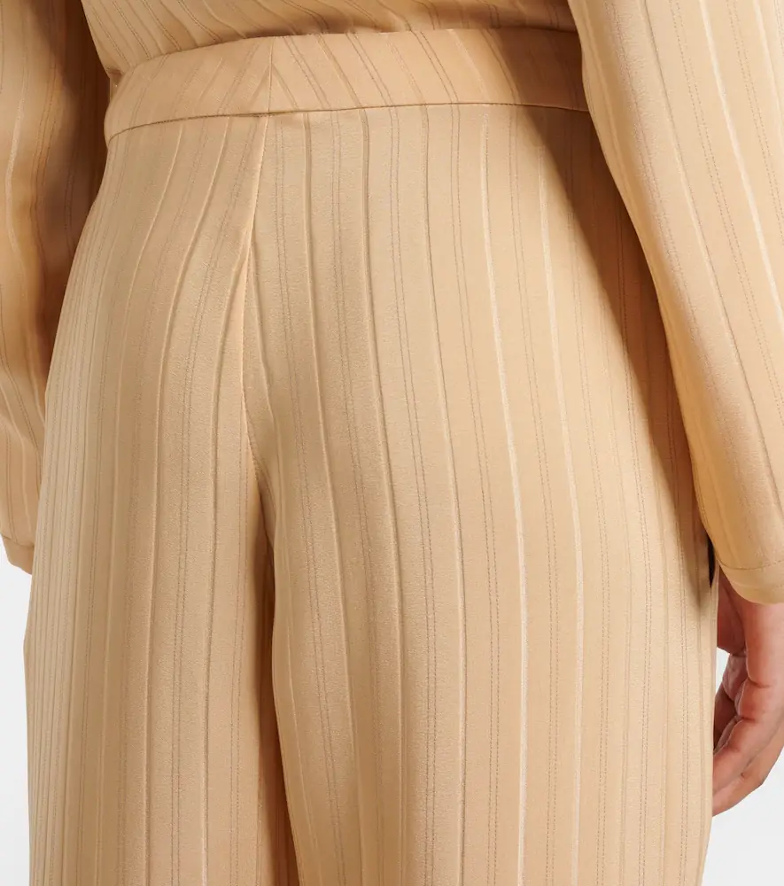 Saint Laurent Striped cropped silk straight pants | Thumbnail 6 Saint Laurent Striped cropped silk straight pants | Thumbnail 6