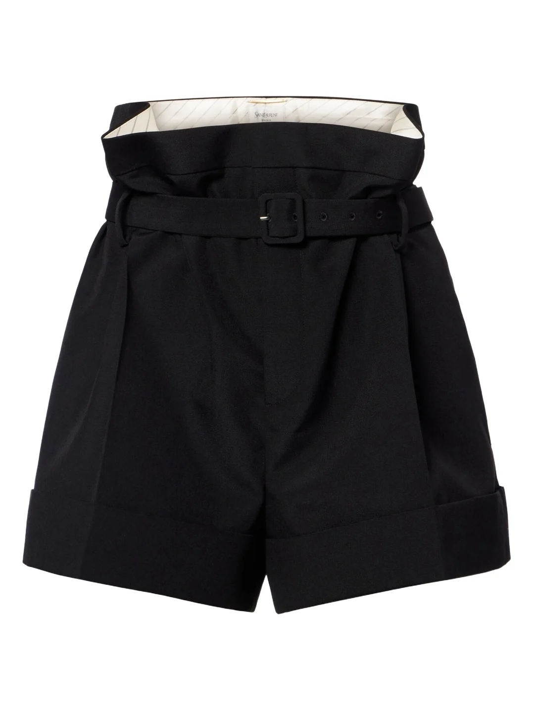 Saint Laurent Belted mohair and wool shorts