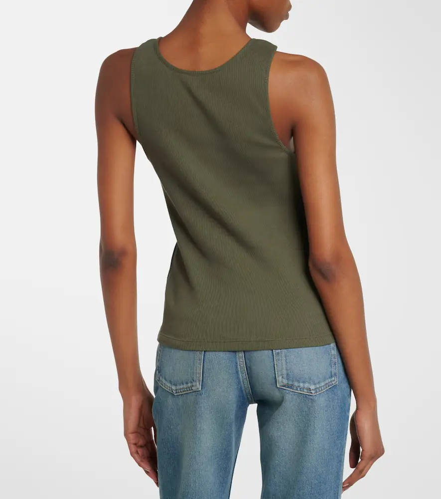 Saint Laurent Cassandre cotton jersey tank top | Thumbnail 4 Saint Laurent Cassandre cotton jersey tank top | Thumbnail 4