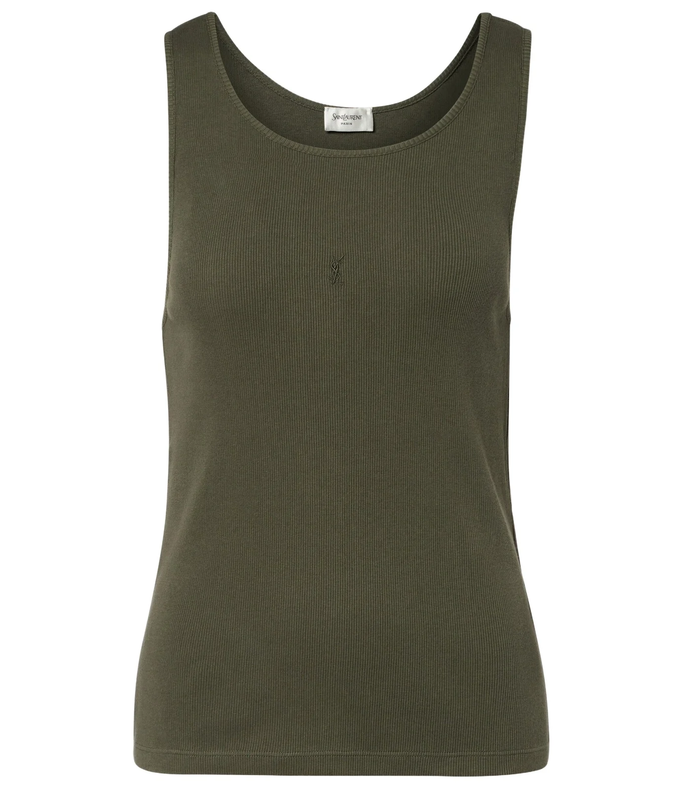 Saint Laurent Cassandre cotton jersey tank top