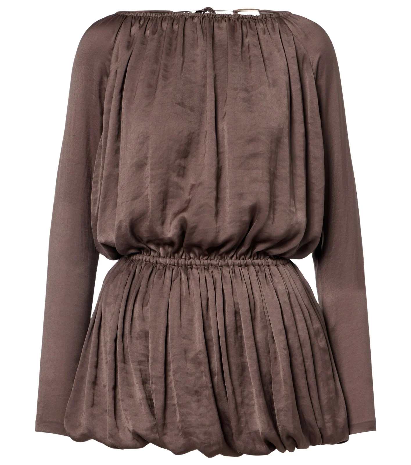 Draped taffeta minidress