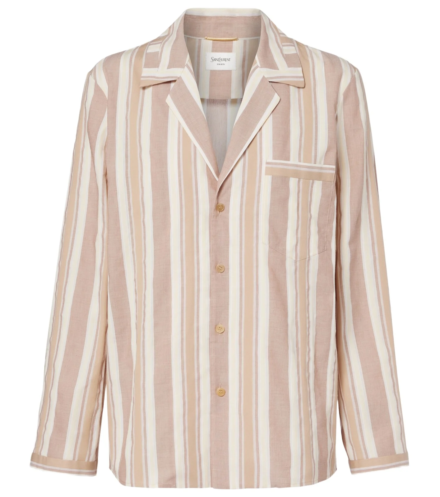Saint Laurent Striped cotton pajama shirt