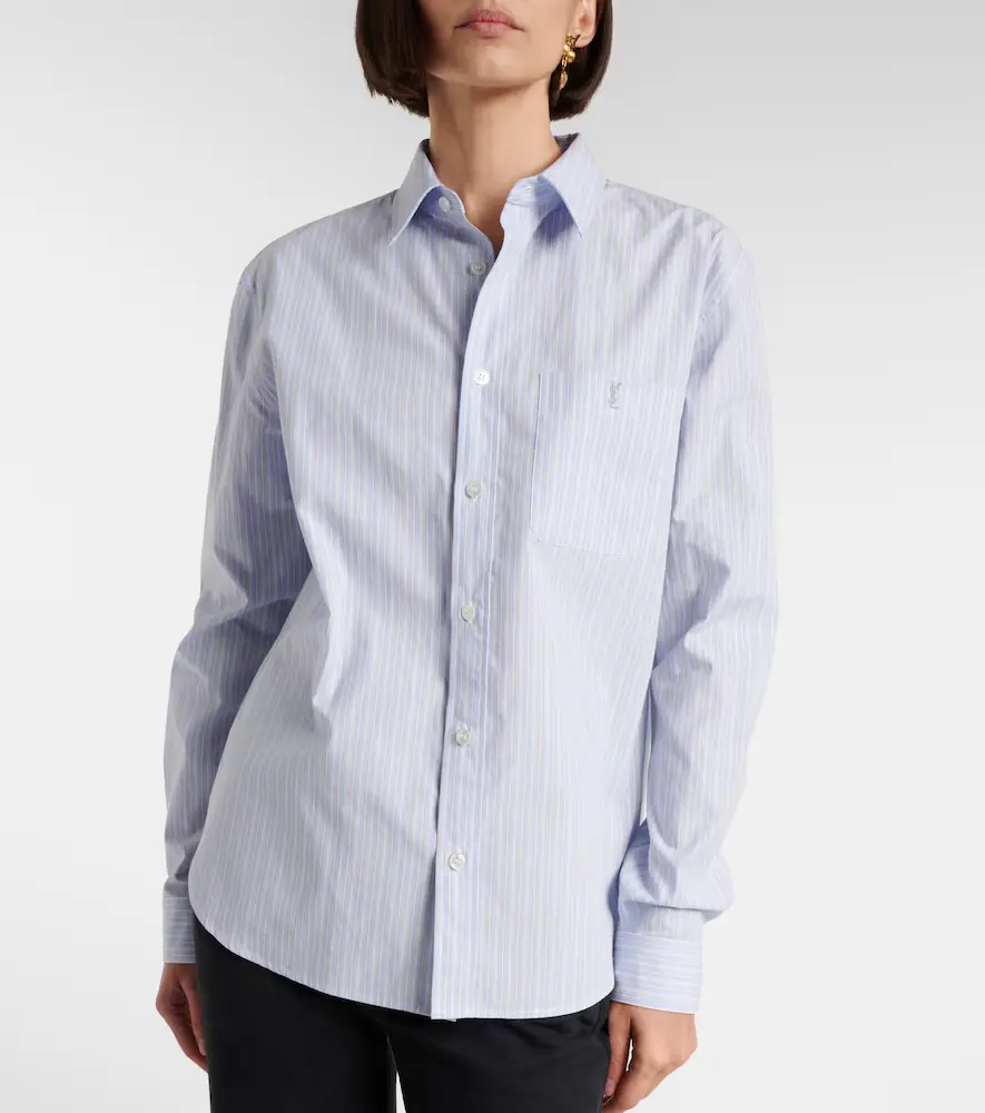 Saint Laurent Striped cotton poplin shirt | Thumbnail 4 Saint Laurent Striped cotton poplin shirt | Thumbnail 4