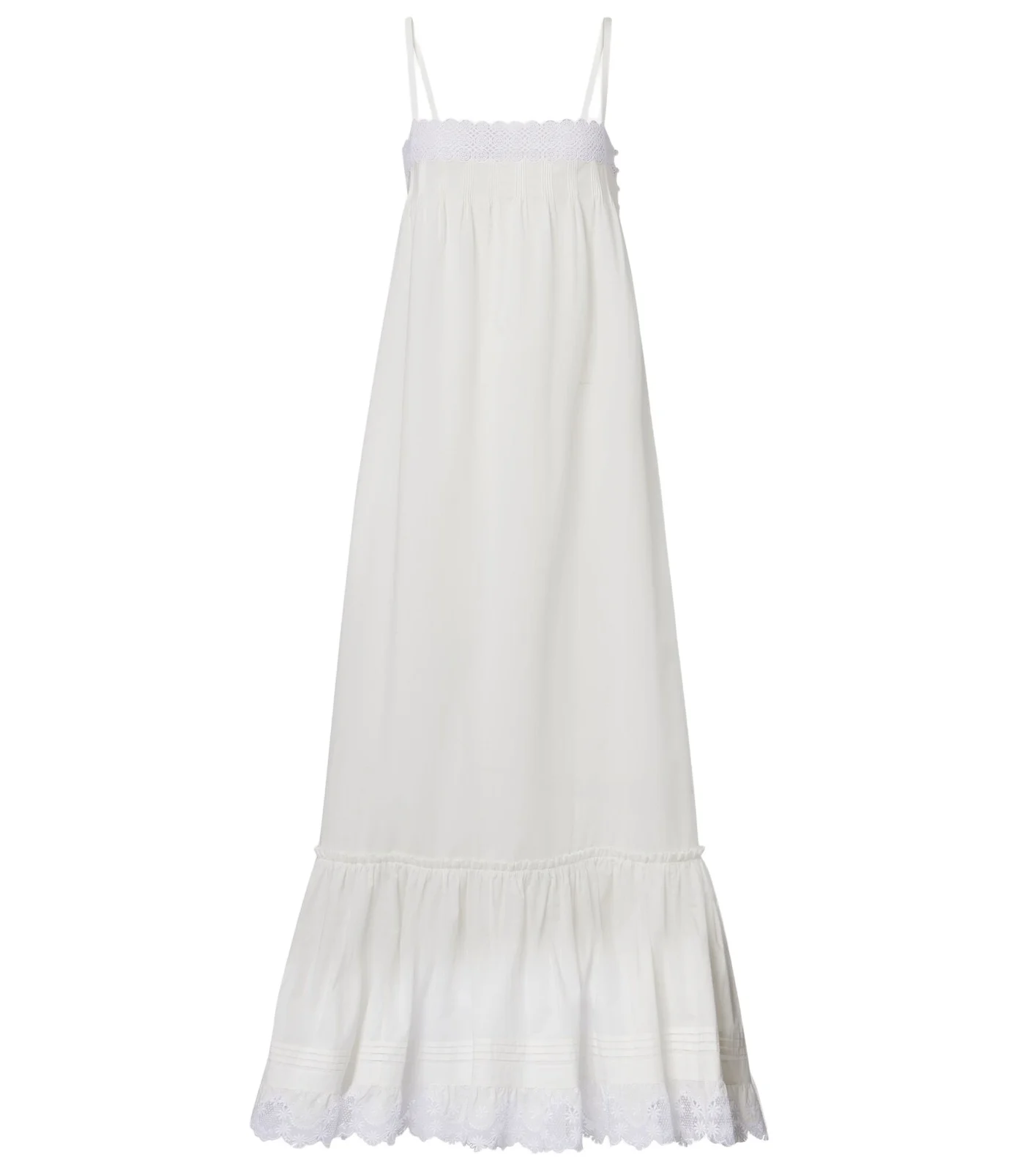 Embroidered cotton poplin maxi dress Embroidered cotton poplin maxi dress