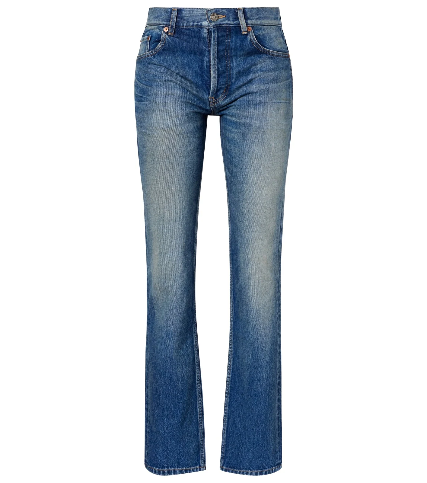 Faded straight jeans