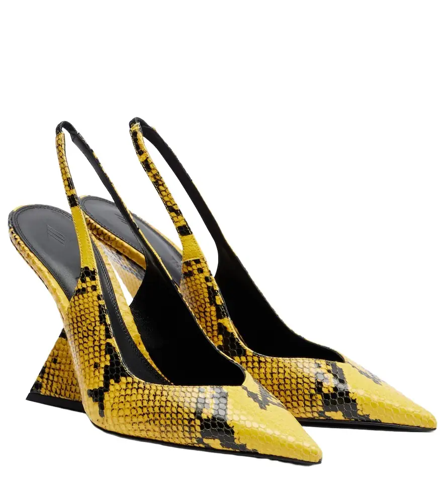 The Attico Cheope 105 embossed leather wedges | Image 1 The Attico Cheope 105 embossed leather wedges | Image 1