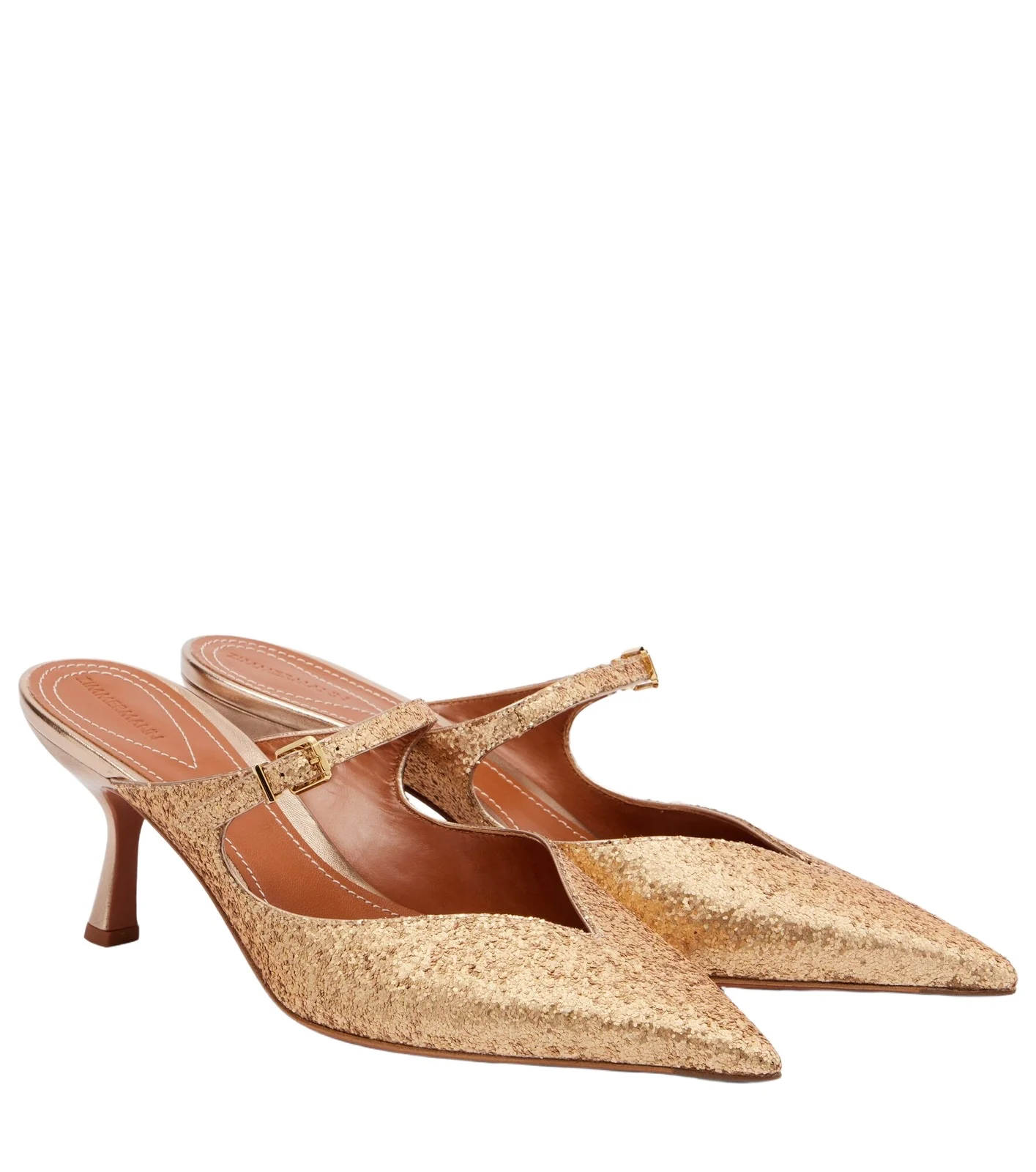Zimmermann Aura 65 glitter mules