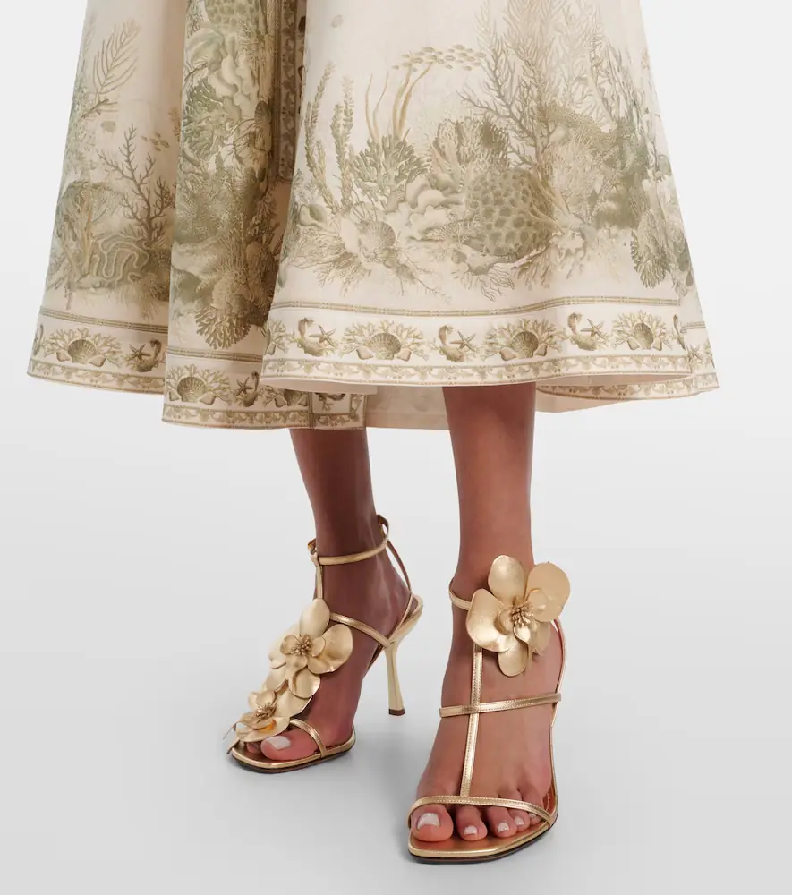 Zimmermann Orchid 85 metallic leather sandals | Thumbnail 6