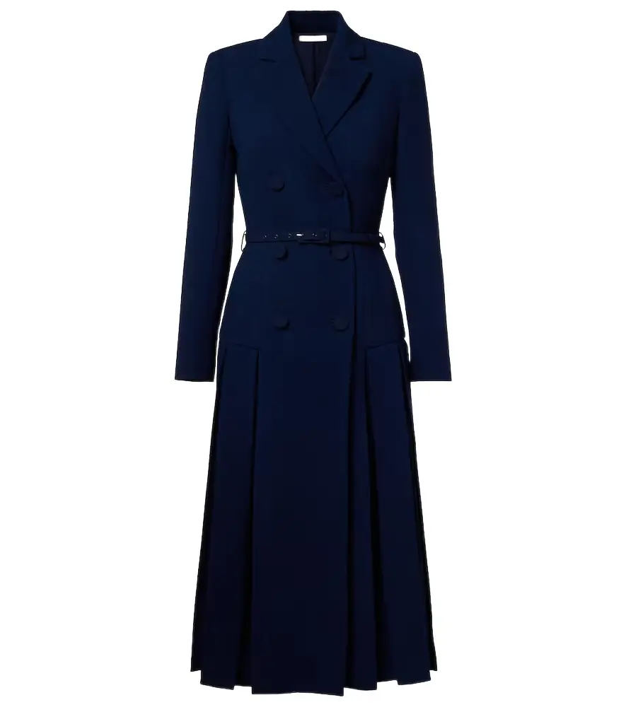 Emilia Wickstead Chaney wool crêpe midi dress | Image 1 Emilia Wickstead Chaney wool crêpe midi dress | Image 1