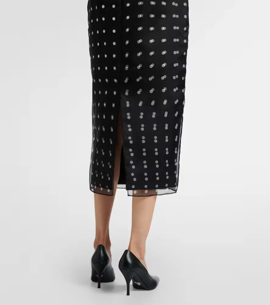 Emilia Wickstead Bethan polka-dot silk taffeta pencil skirt | Thumbnail 2