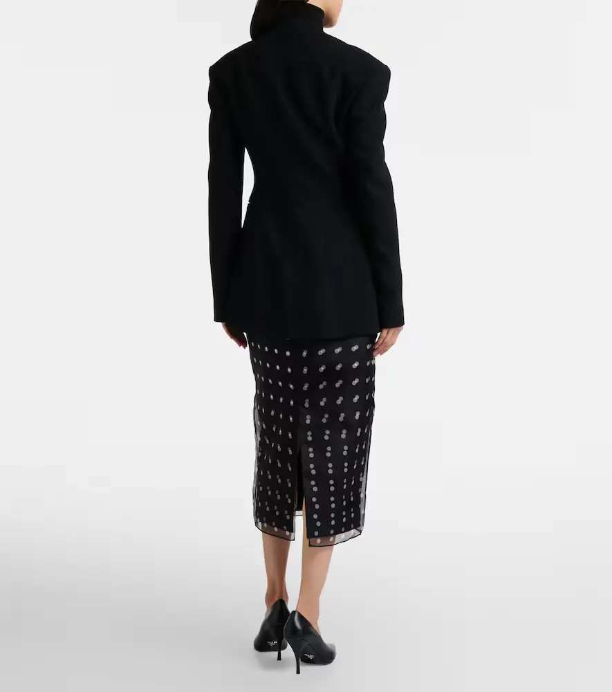 Emilia Wickstead Bethan polka-dot silk taffeta pencil skirt | Thumbnail 3