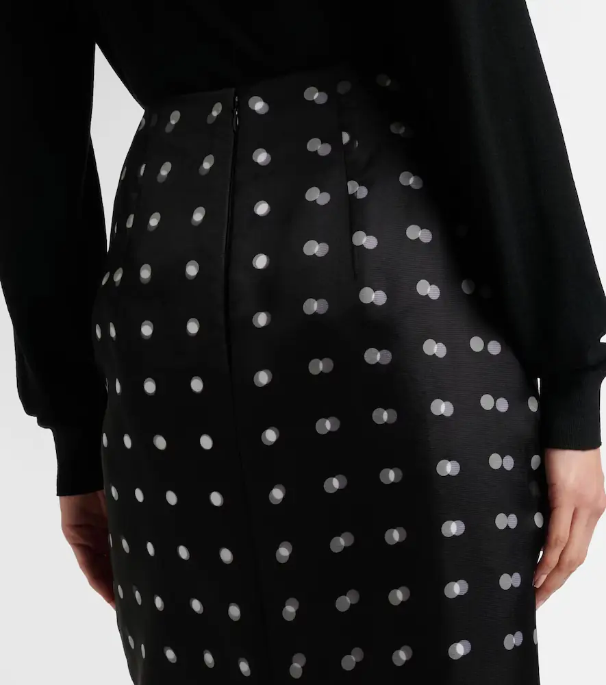 Emilia Wickstead Bethan polka-dot silk taffeta pencil skirt | Thumbnail 4