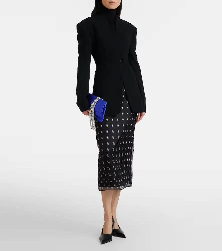 Emilia Wickstead Bethan polka-dot silk taffeta pencil skirt | Thumbnail 5