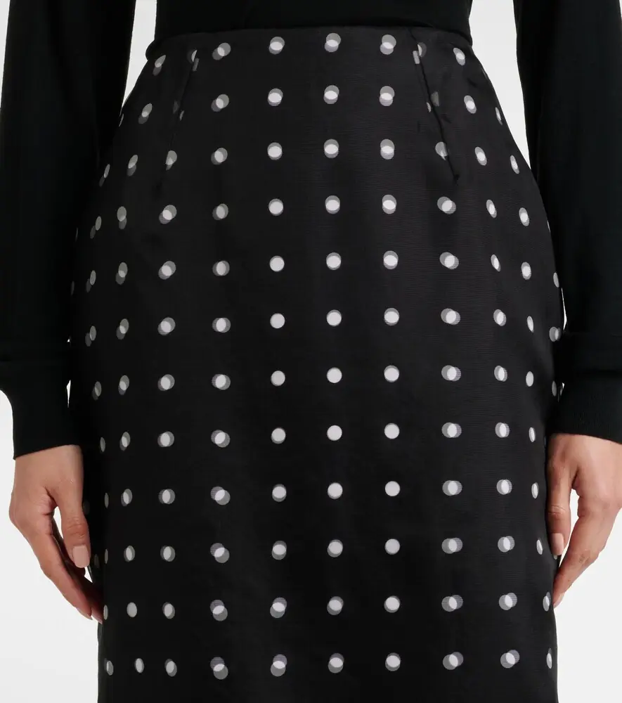 Emilia Wickstead Bethan polka-dot silk taffeta pencil skirt | Thumbnail 6