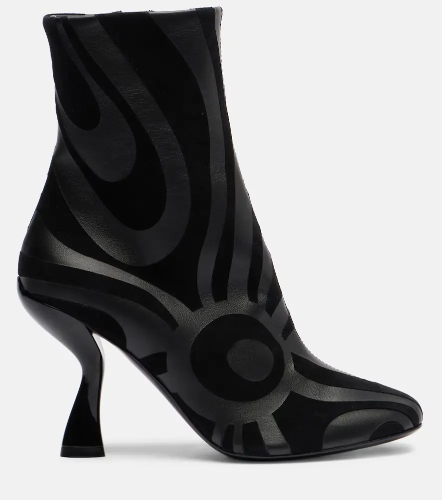 PUCCI Marmo suede and leather ankle boots | Thumbnail 2