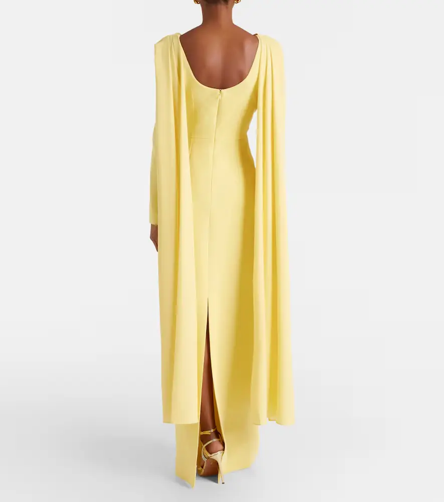 Emilia Wickstead Zaira draped crêpe gown | Thumbnail 3 Emilia Wickstead Zaira draped crêpe gown | Thumbnail 3