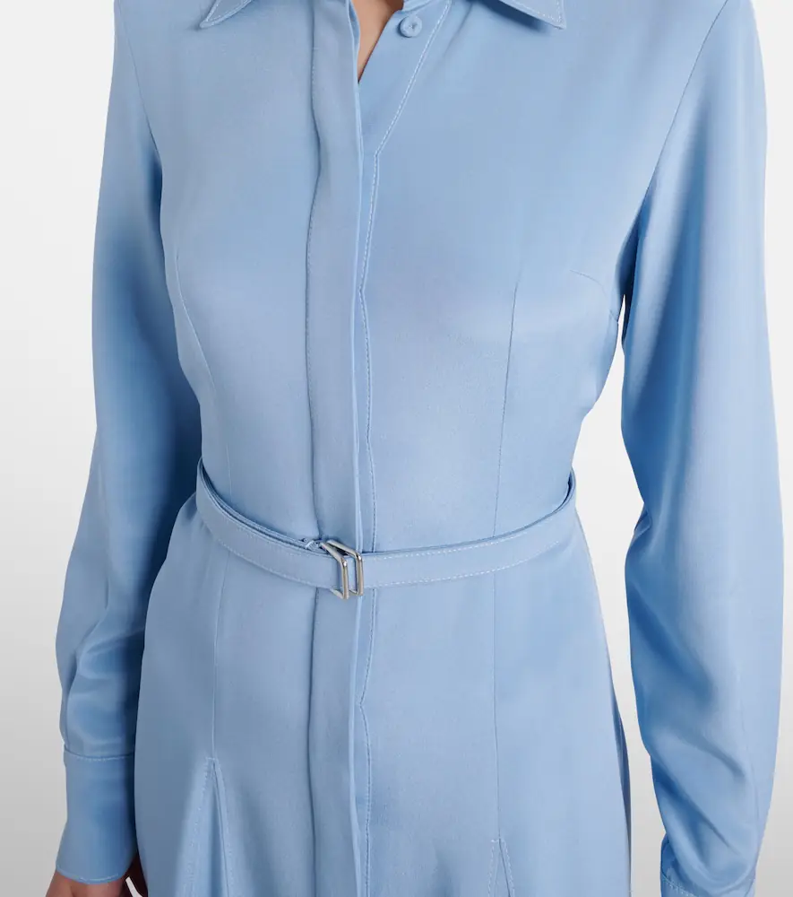 Emilia Wickstead Riko belted silk midi dress | Thumbnail 4