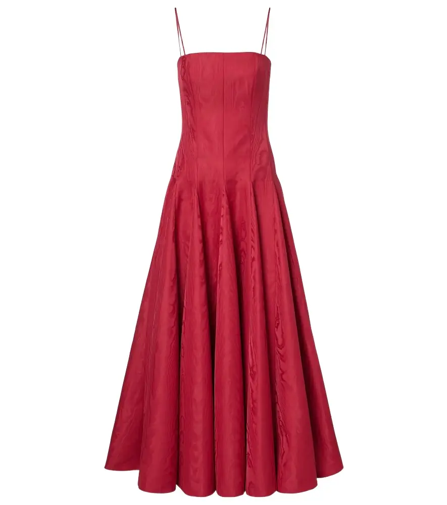 Emilia Wickstead Gracia pleated moiré mikado bustier dress | Image 1 Emilia Wickstead Gracia pleated moiré mikado bustier dress | Image 1