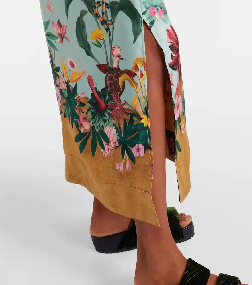 La DoubleJ Midnight floral silk wrap dress | Thumbnail 6