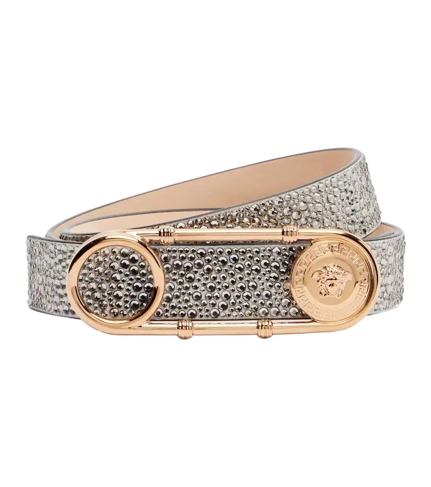 Versace Safety Pin embellished leather belt | Image 1 Versace Safety Pin embellished leather belt | Image 1