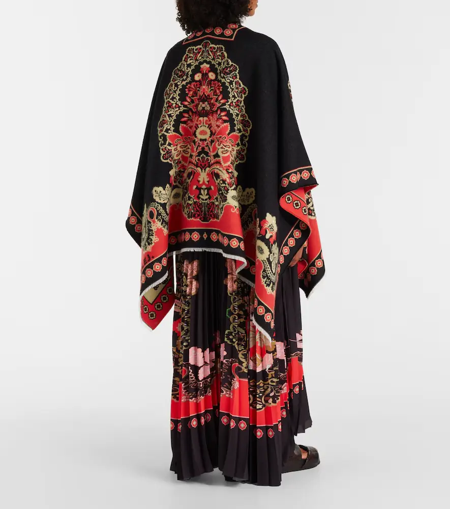 La DoubleJ Soul printed wool and silk poncho | Thumbnail 4 La DoubleJ Soul printed wool and silk poncho | Thumbnail 4