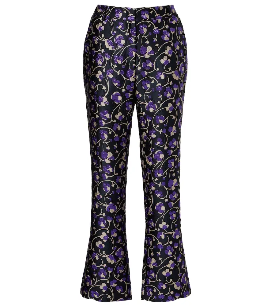 La DoubleJ 24/7 Honeysuckle jacquard straight pants