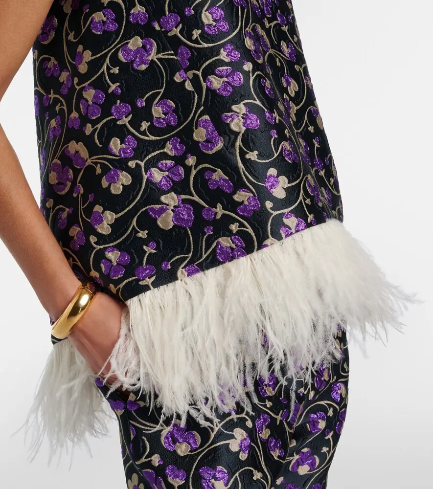 La DoubleJ La Scala feather-trimmed jacquard top | Thumbnail 6 La DoubleJ La Scala feather-trimmed jacquard top | Thumbnail 6