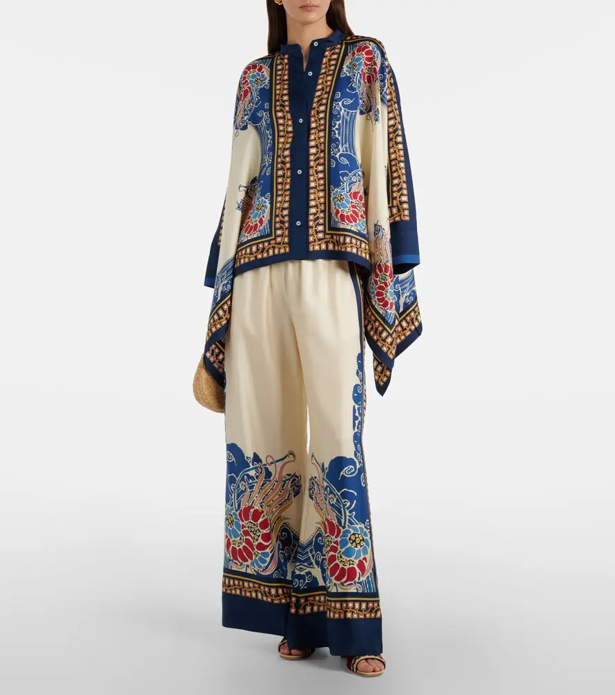 La DoubleJ Foulard printed silk twill shirt | Thumbnail 4