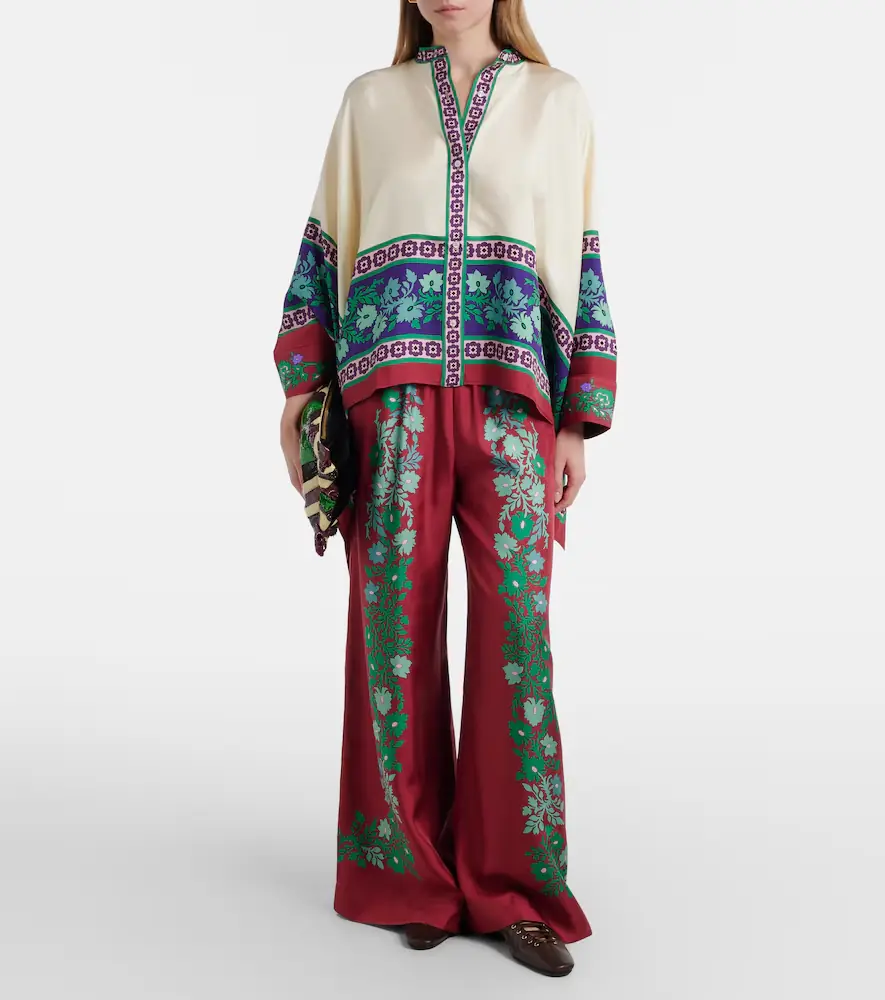 La DoubleJ Foulard printed silk twill shirt | Thumbnail 4