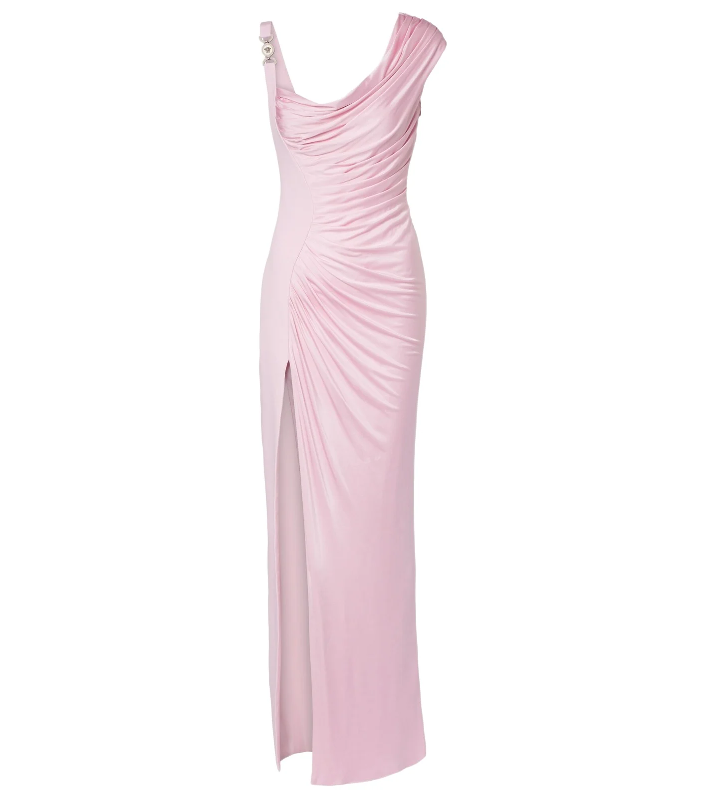 Draped one-shoulder ruched gown Draped one-shoulder ruched gown