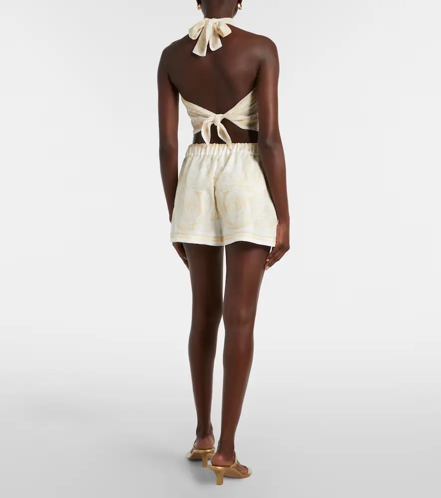 Versace Underwater Barocco silk twill shorts | Thumbnail 4 Versace Underwater Barocco silk twill shorts | Thumbnail 4
