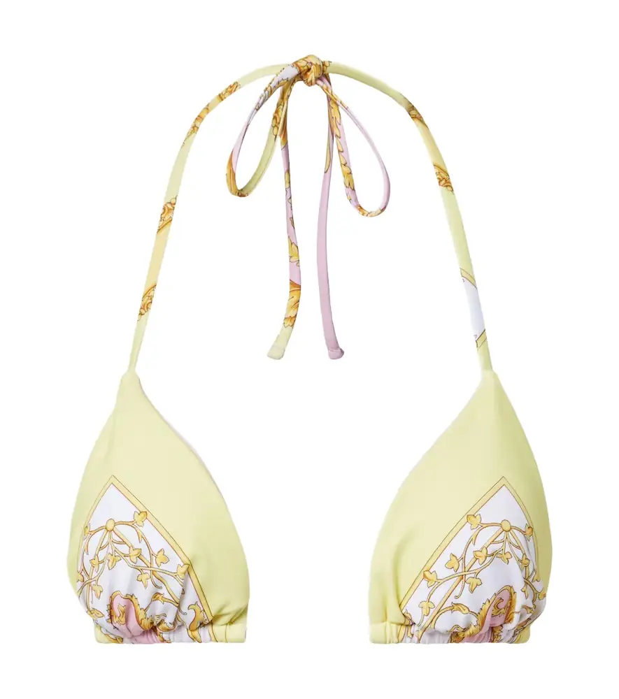 Versace Barocco triangle bikini top | Image 1 Versace Barocco triangle bikini top | Image 1