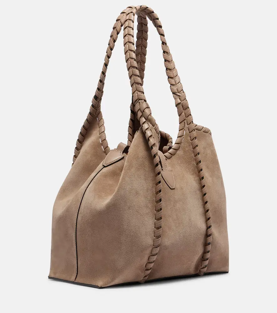 Tod's T Timeless Medium suede tote bag | Thumbnail 3 Tod's T Timeless Medium suede tote bag | Thumbnail 3