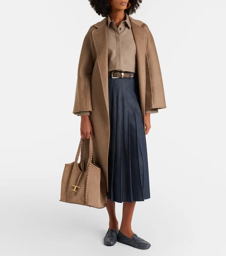Tod's T Timeless Medium suede tote bag | Thumbnail 5 Tod's T Timeless Medium suede tote bag | Thumbnail 5