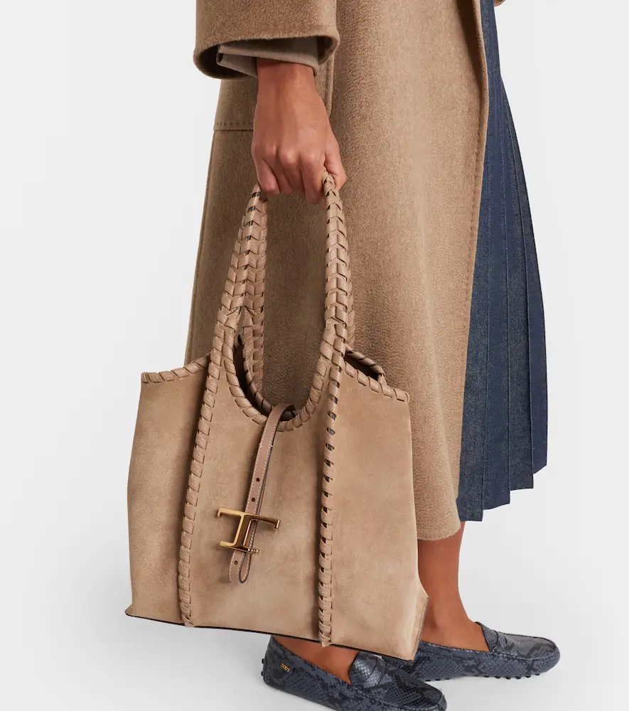 Tod's T Timeless Medium suede tote bag | Thumbnail 6 Tod's T Timeless Medium suede tote bag | Thumbnail 6