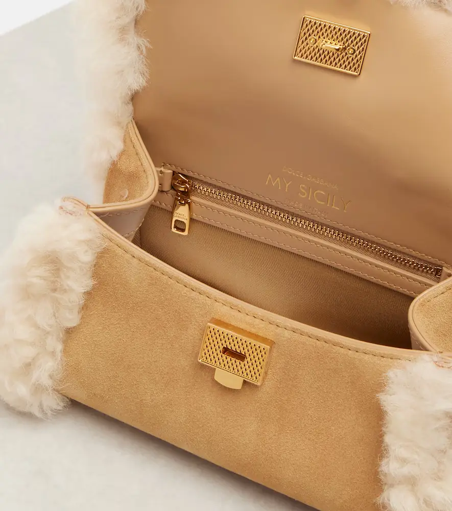 Dolce & Gabbana My Sicily Small suede top-handle bag | Thumbnail 4 Dolce & Gabbana My Sicily Small suede top-handle bag | Thumbnail 4