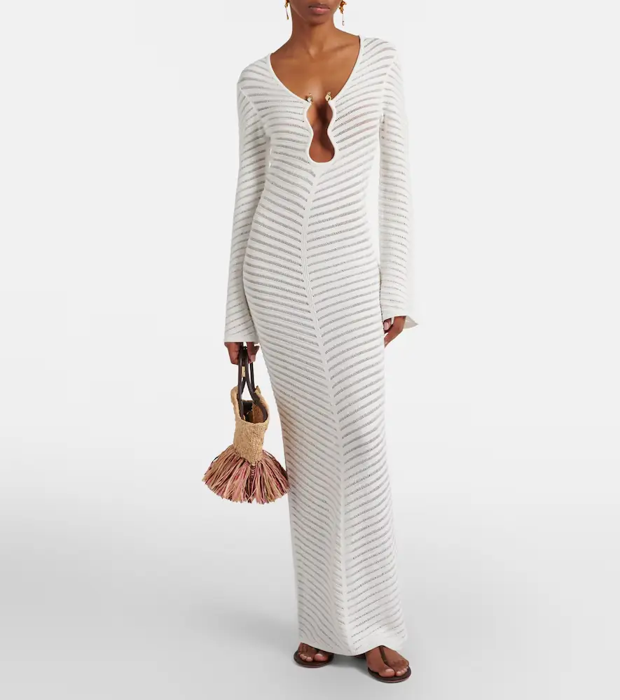 Rebecca Vallance Cassis chevron knitted maxi dress | Thumbnail 2