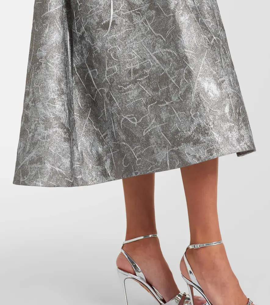 Rebecca Vallance Sterling metallic-effect jacquard cocktail dress | Thumbnail 4