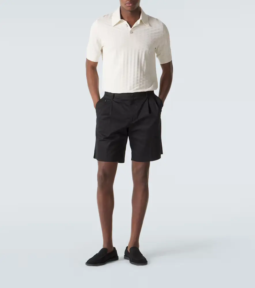 Dolce & Gabbana Pleated cotton-blend Bermuda shorts | Thumbnail 2