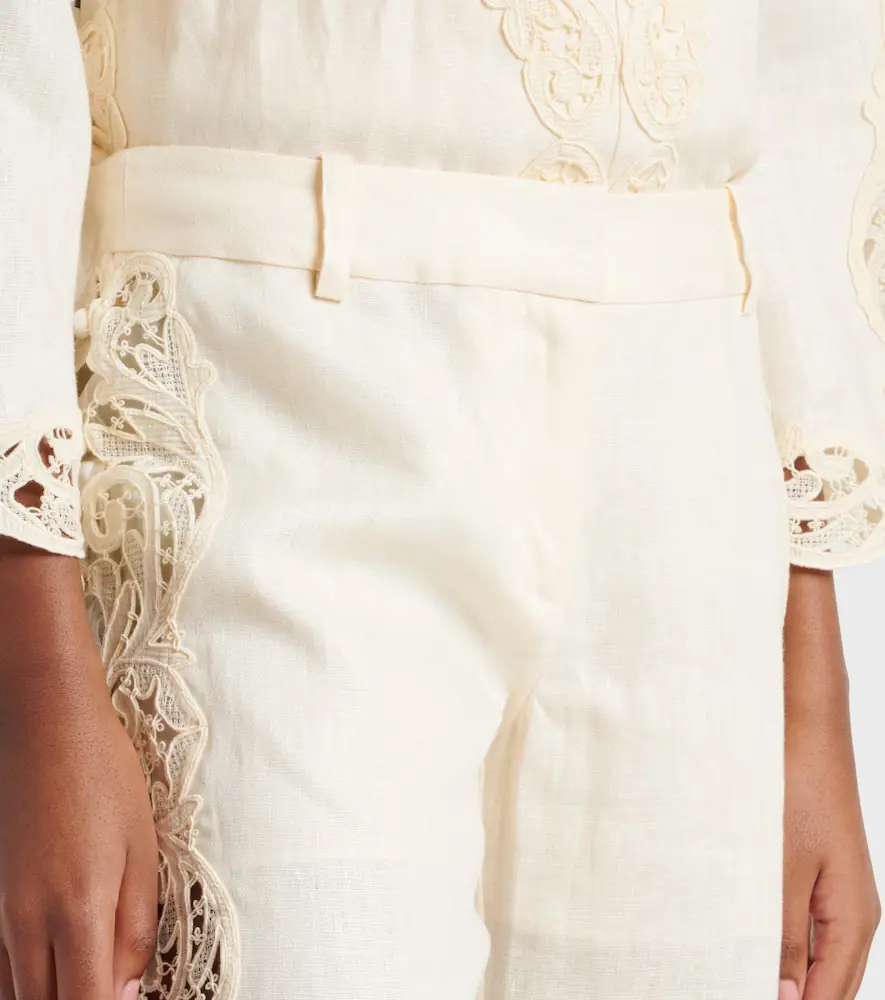 Zimmermann Awaken embroidered linen flared pants | Thumbnail 2 Zimmermann Awaken embroidered linen flared pants | Thumbnail 2