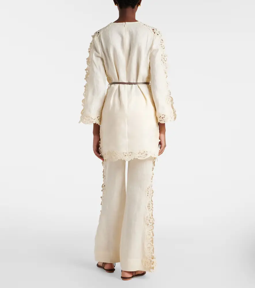 Zimmermann Awaken embroidered linen flared pants | Thumbnail 3 Zimmermann Awaken embroidered linen flared pants | Thumbnail 3